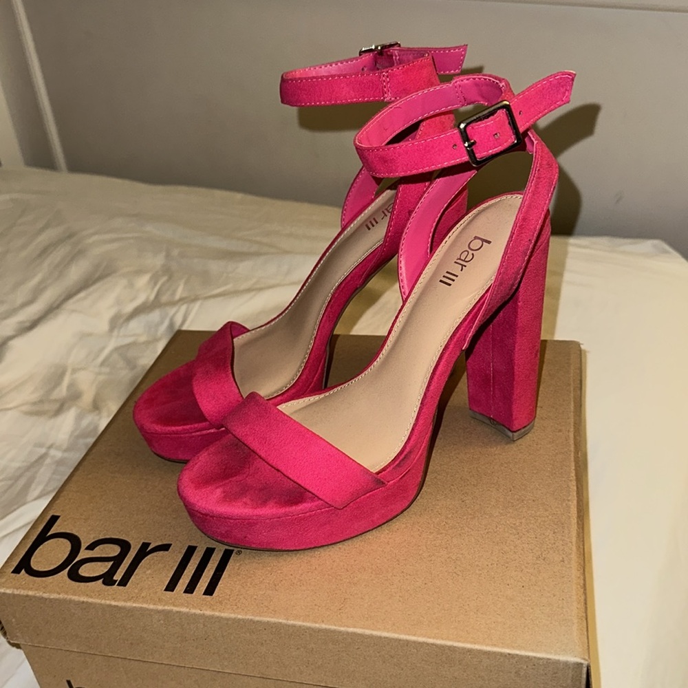 Bar III Hot Pink Platform Heels